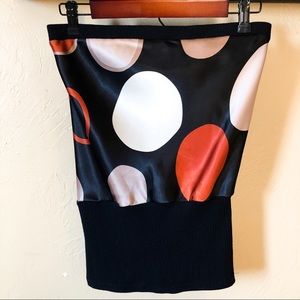 Strapless Large Spotted Blouse
